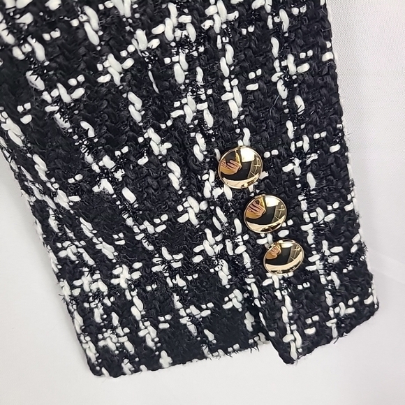 NEW Laundry by Shelli Segal Women's Double Breast Tweed Black Blazer Sz XS NWOT - Picture 7 of 11